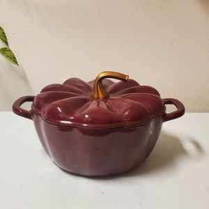 🎄Pioneer Woman Enamel-on-Cast Iron Pumpkin Dutch Oven 3 Quart